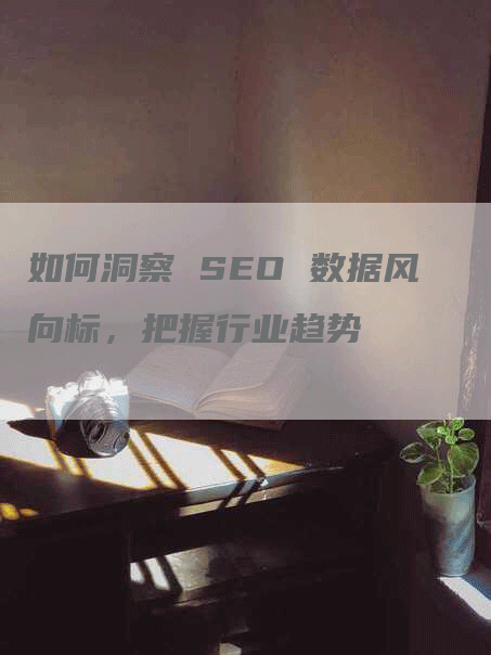 如何洞察 SEO 数据风向标，把握行业趋势