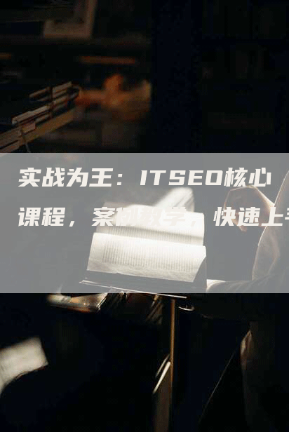 实战为王：ITSEO核心课程，案例教学，快速上手